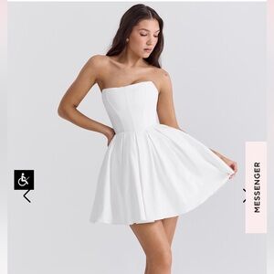 House of CB - Emmanuela White Mini Dress (2 in longer)